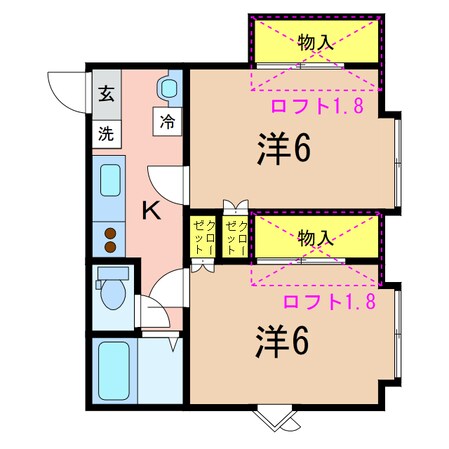 パインハウスの物件間取画像